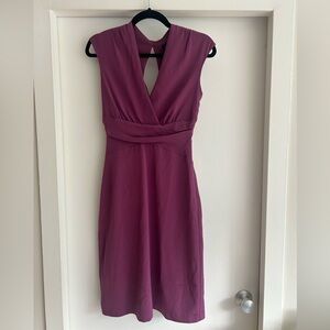 Nicole Miller Collection silk purple sleeveless dress